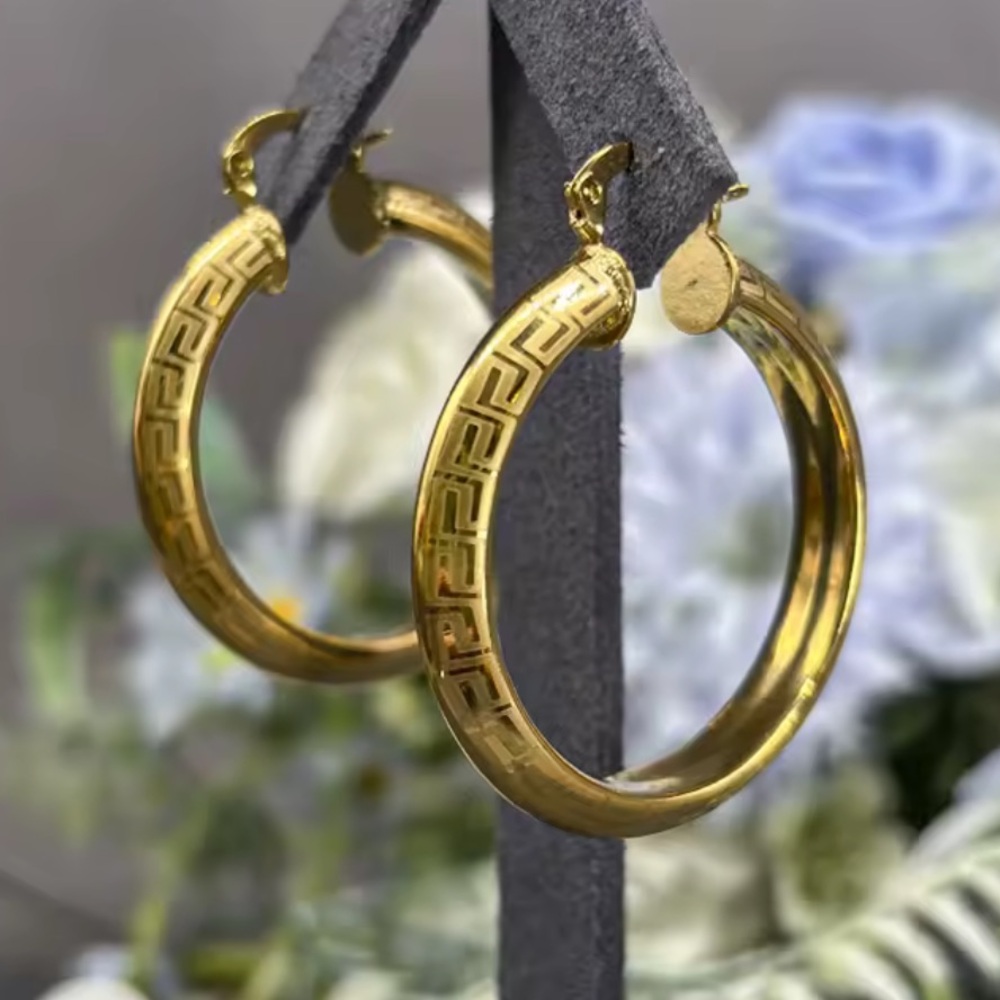 2025 Trendy 18K Gold Plated Hoop Earrings